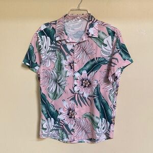Tropical Pink Floral Hawaiin Women's Shirt